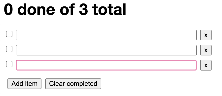 very basic to-do list